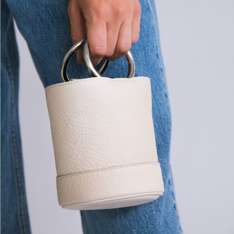 Simon Miller Mini Bucket Bag In Grey